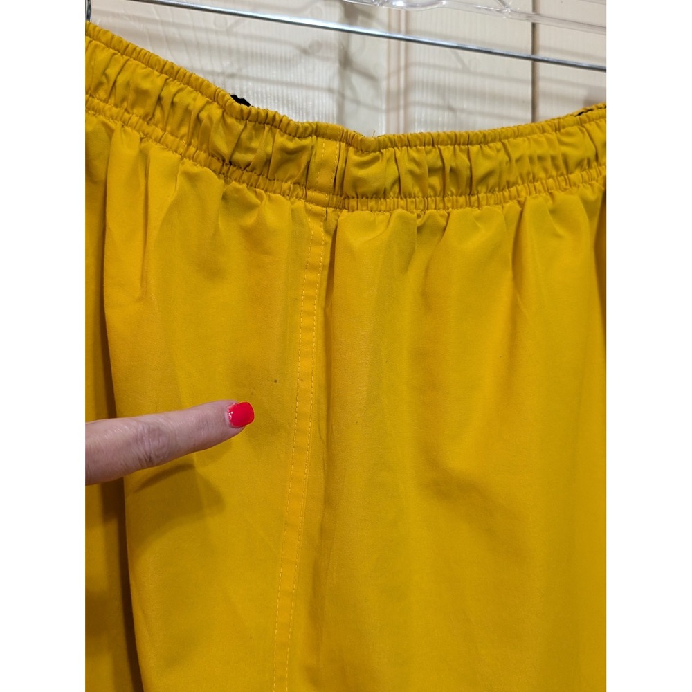 Vintage Y2K Yellow Convertible Parachute Cargo Pants Gorpcore Wide-Leg W/ Flaws - Picture 7 of 16